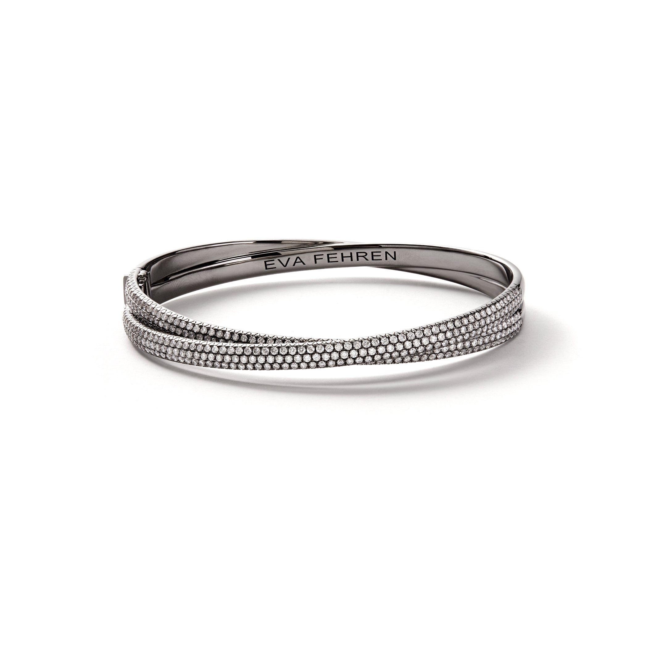 Pavé Axis Cuff in Blackened White Gold