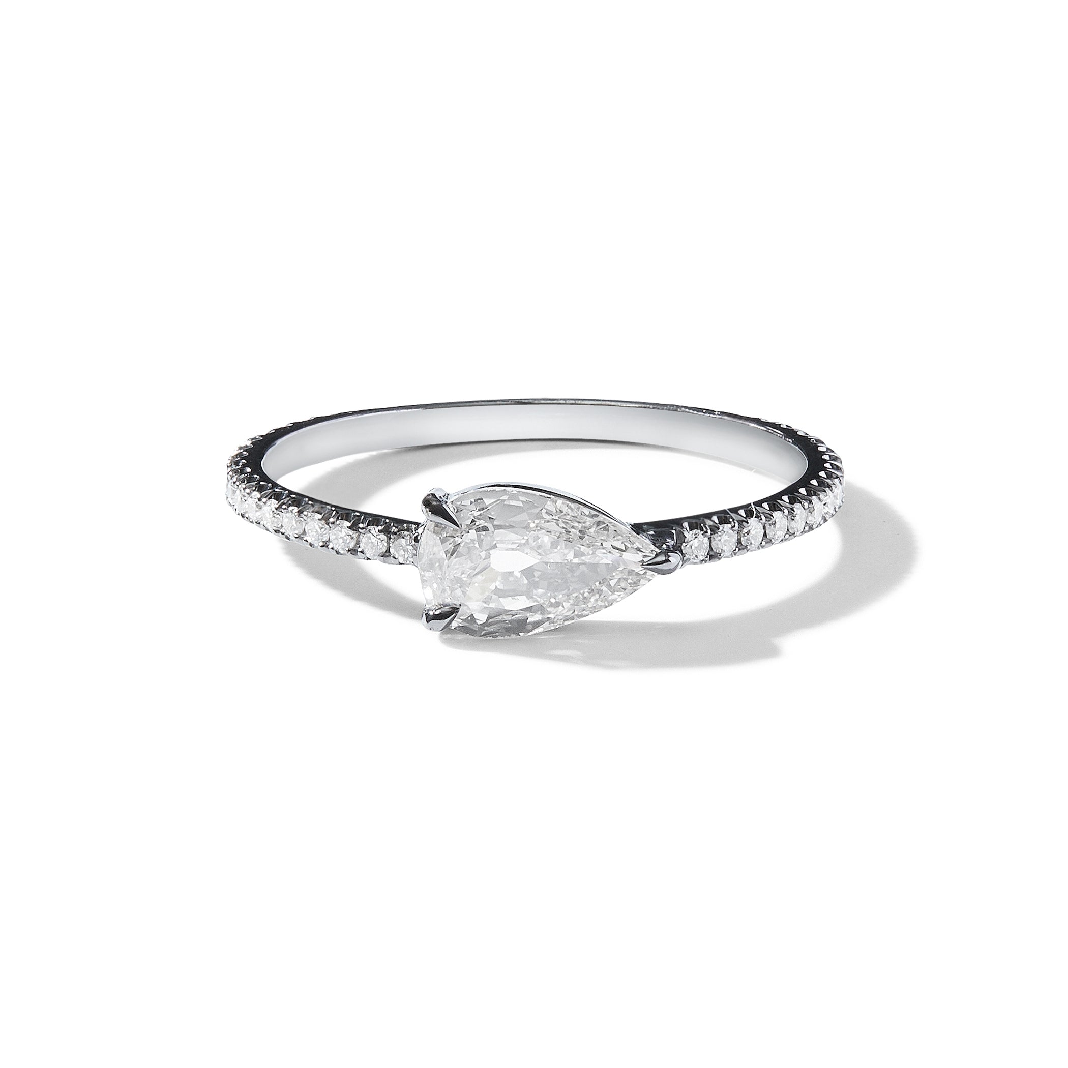 Pavé Boa Ring in Blackened White Gold