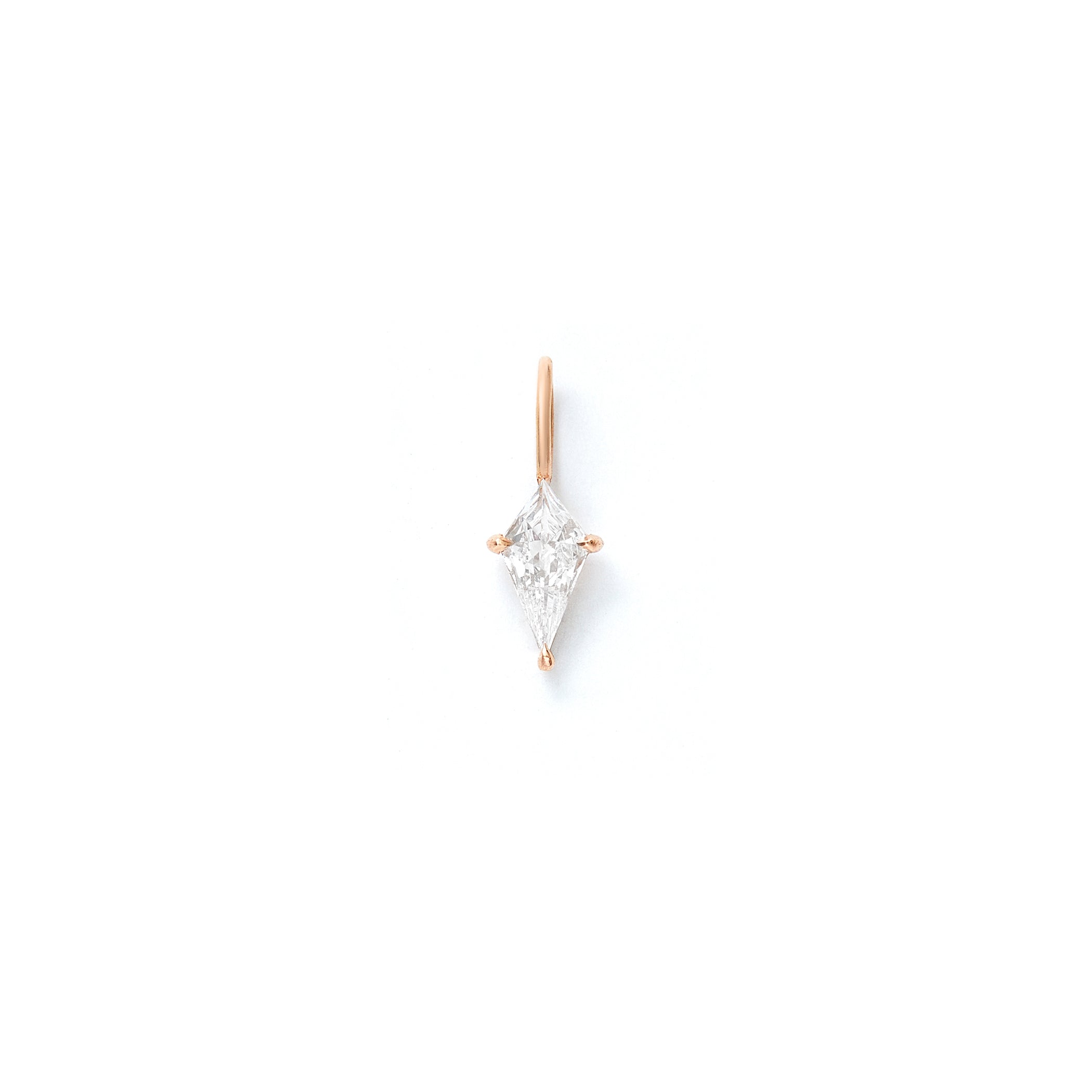 Mini Ezzat Charm in Rose Gold with 0.20ct Kite